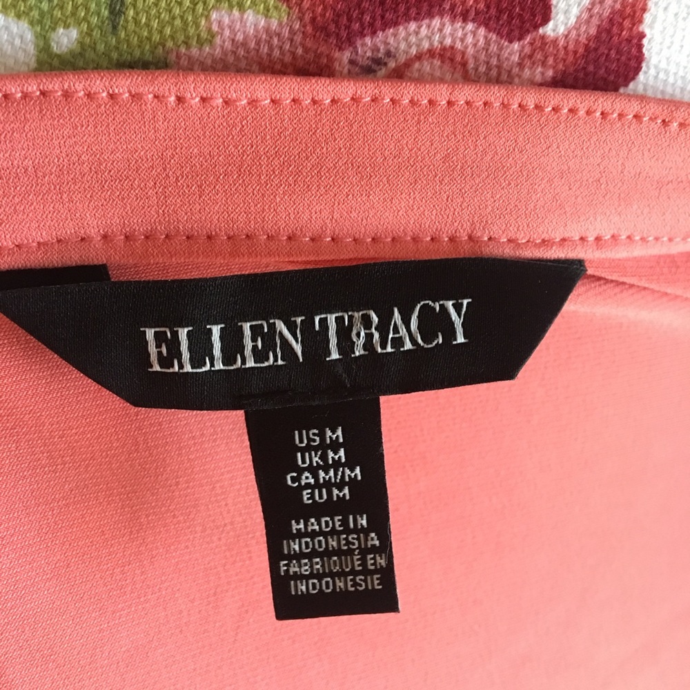 Ellen Tracy Convert/ Sleeved Button-up Top SzM - Picture 5 of 5